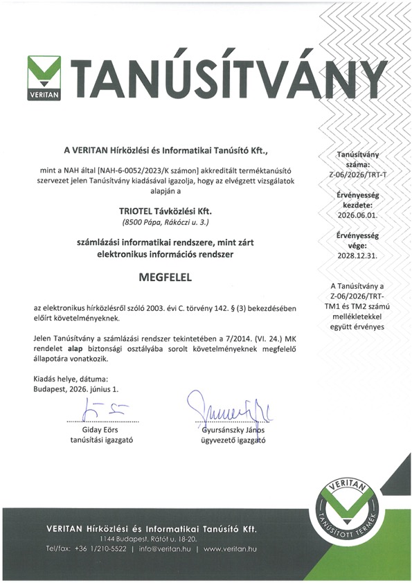 Tanúsítvány